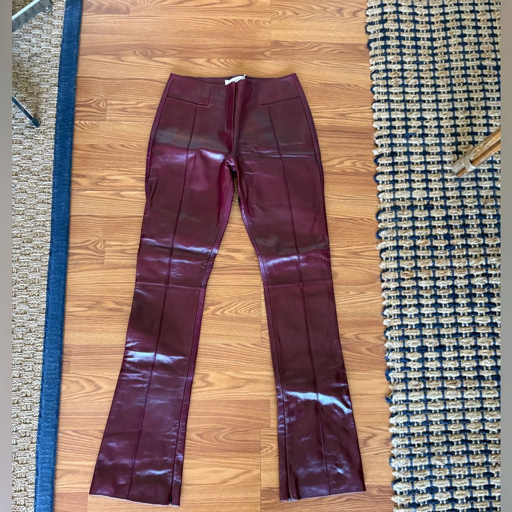 6Arlington Boot Cut Leather Pants